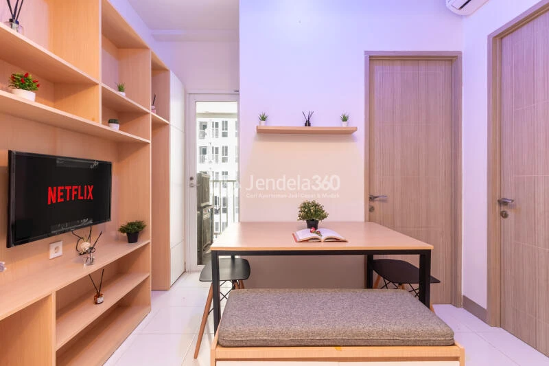 Living Room Japanese Minimalist Style 2BR Apartment with City View at Tokyo Riverside Apartment