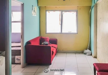 Living Room Homey 2BR Apartment Low Floor with city view View at Gateway Apartment
