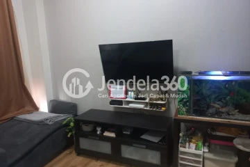 Living Room High Floor 1BR Apartment with City View at Westmark Apartment
