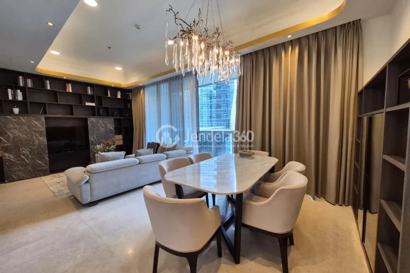 Dining Room Low Floor 3BR Apartment with City View at Anandamaya Residence