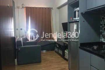 Kitchen High Floor 1BR Apartment with City View at Westmark Apartment