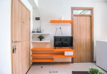 Living Room Low Floor 2BR Apartment with City View at Green Palm Residence