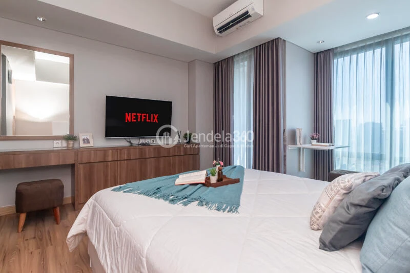 Bedroom Spacious Studio Apartment Near Universitas Pancasila at Southgate Residence