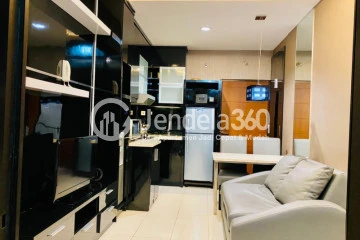 Living Room 1BR Apartment with  View at Salemba Residence