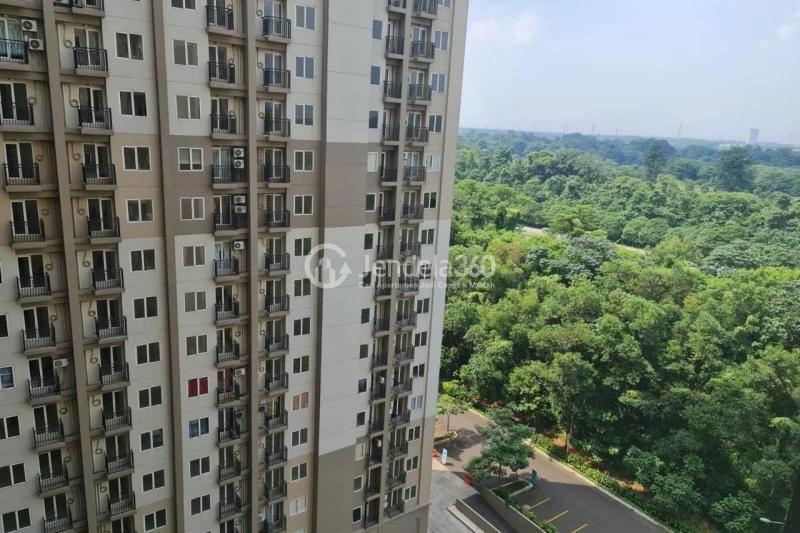 Balcony Well Located 2BR Apartment Middle Floor with City View at Podomoro Golf View Apartment