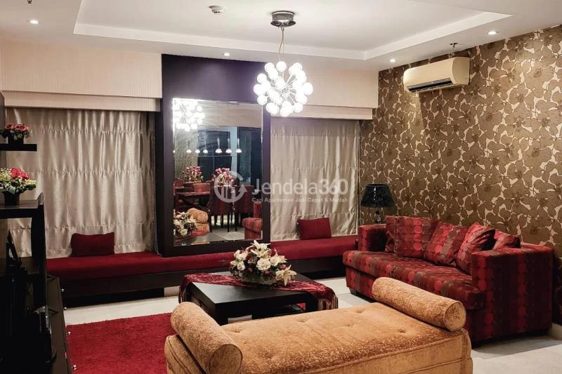 Living Room 2BR Apartment with  View at Somerset Permata Berlian Residence