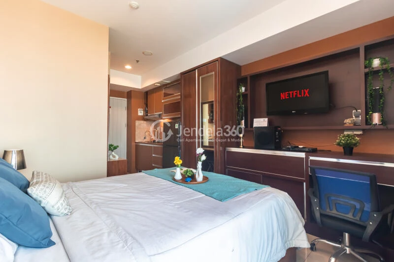Bedroom Good Deal Studio Apartment at Grand Kamala Lagoon Apartment Low Floor