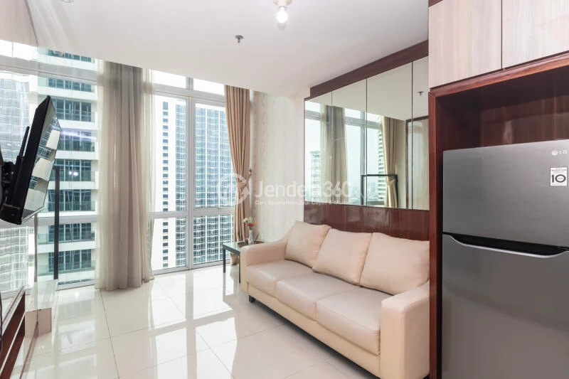 Living Room Elegant 1BR Apartment at U Residence Karawaci Middle Floor
