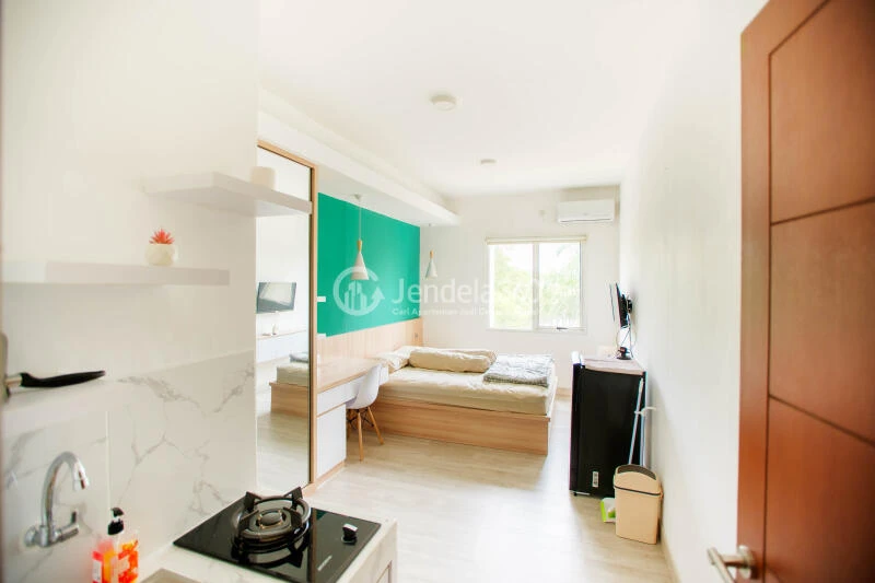 Kitchen Strategic Location Studio Apartment Low Floor with Parkir View at EcoHome Citra Raya