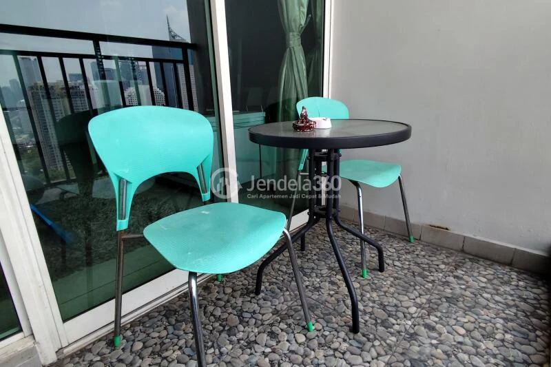 Balcony 2BR Thamrin Residence Apartment at Tower Alamanda