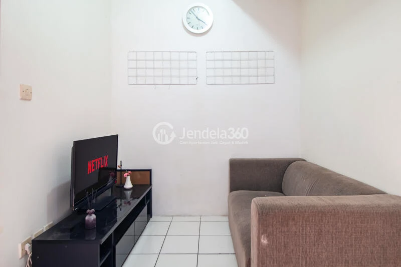 Living Room 2BR Apartment with City View at Menteng Square Apartment