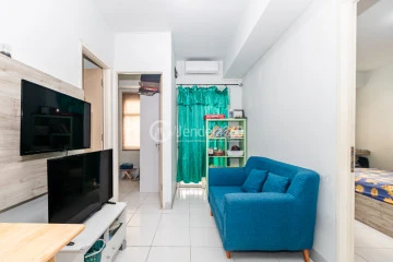 Living Room Cozy 3BR Apartment Low Floor with City View at Kota Ayodhya Apartment