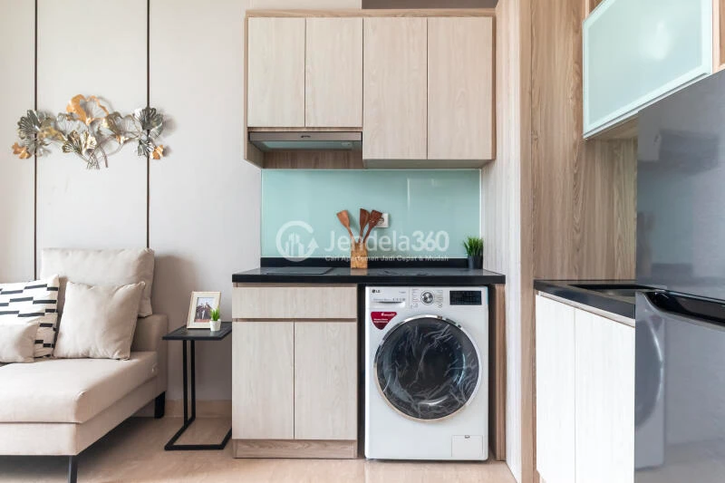 Kitchen High Floor 2BR Apartment with City View at Menteng Park