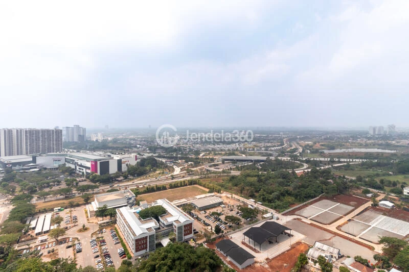 Balcony Modern Studio Apartment at B Residence BSD Low Floor