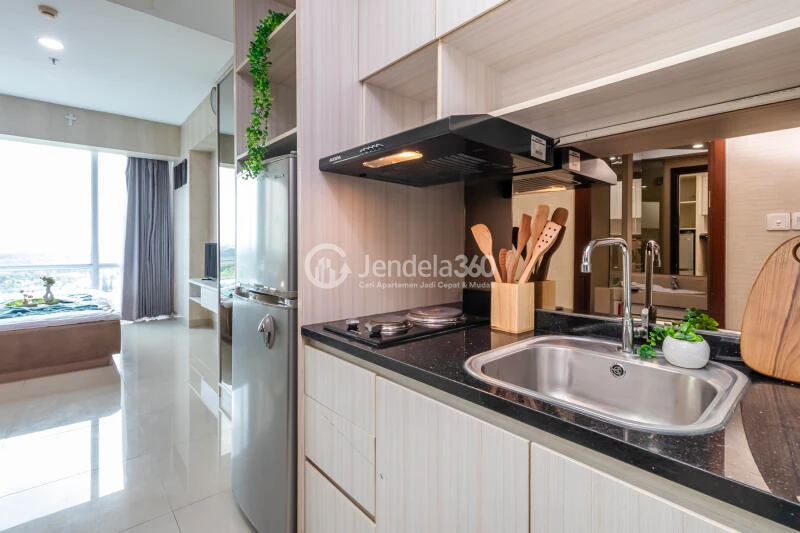 Kitchen Affordable Studio Apartment at U Residence Karawaci Apartment Close to Business Area