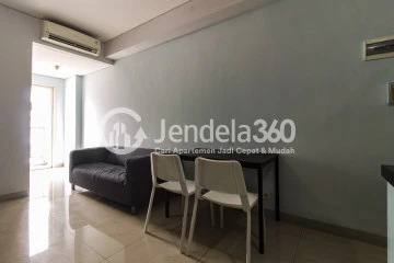 Living Room Compact 2BR Apartment with Mall View at Aspen Residence Apartment