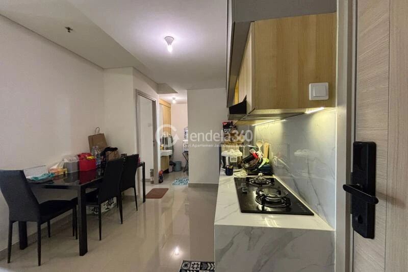 Kitchen Peaceful 2BR Apartment Middle Floor with  View at Paradise Mansion Apartment