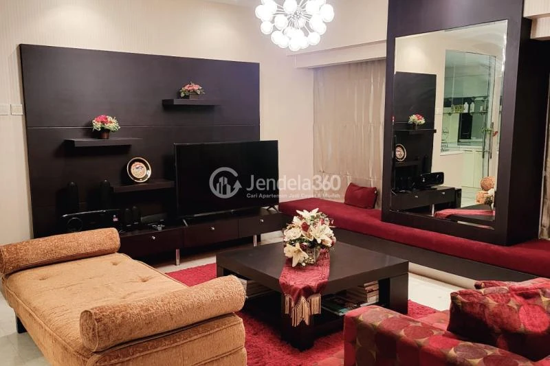 Living Room 2BR Apartment with  View at Somerset Permata Berlian Residence