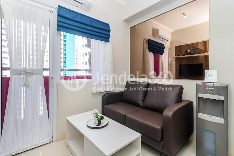 Living Room Decorative 2BR Apartment at Green Pramuka City Apartment Tower Nerine