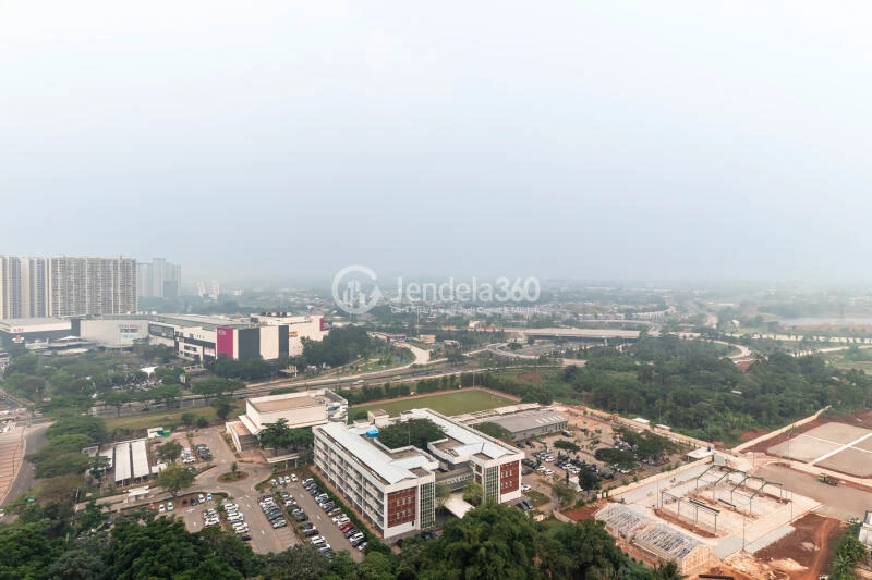 Balcony High Floor Studio Apartment with City View at B Residence BSD