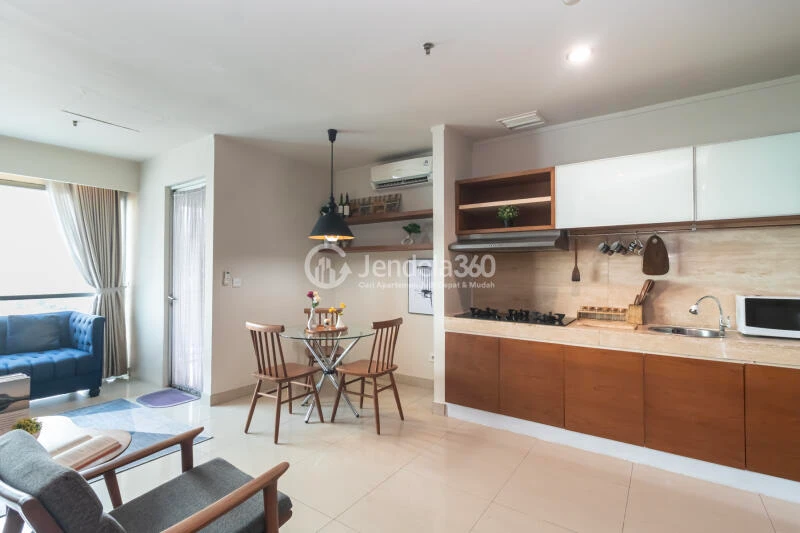 Living Room 2BR Sahid Sudirman Residence Apartment at Low Floor