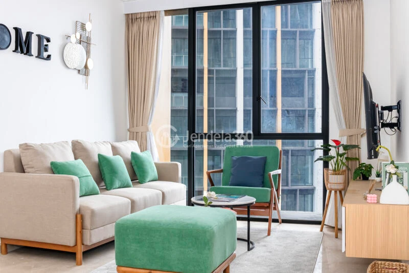 Living Room 3BR Izzara Apartment at Tower North