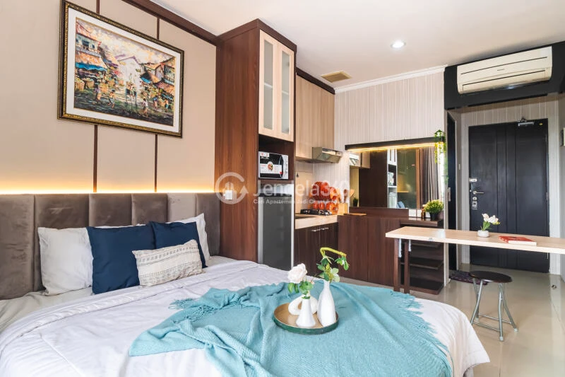 Bedroom Low Floor Studio Apartment with  View at Cervino Village