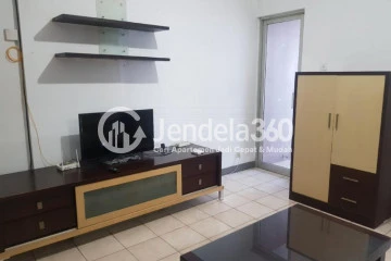Living Room High Floor 2BR Apartment with City View at Gading Mediterania Residence