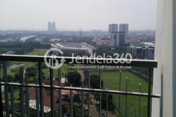 Balcony Trendy 1BR Apartment High Floor with City View at The Mansion Kemayoran Jasmine