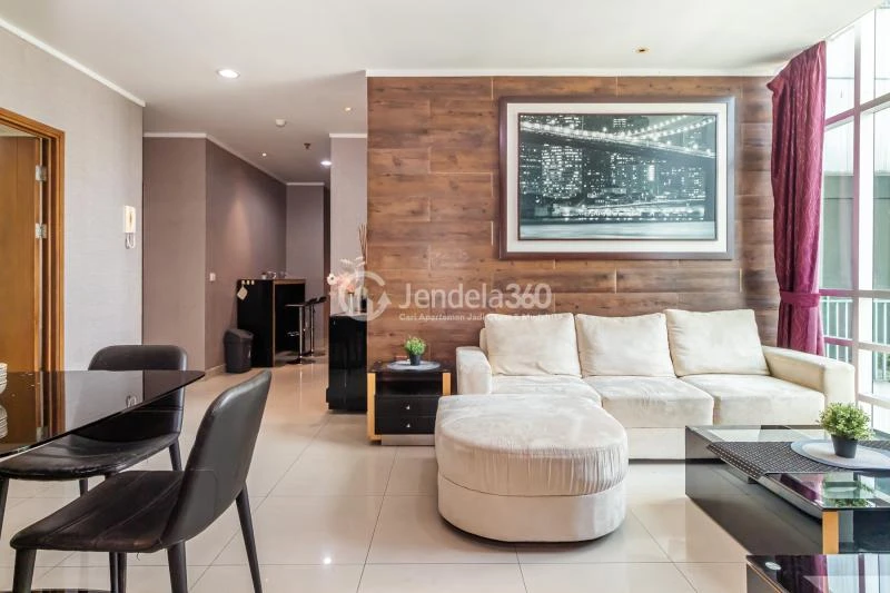 Living Room Modest & Relaxing 2BR Apartment with Strategic Location at Sahid Sudirman Residence