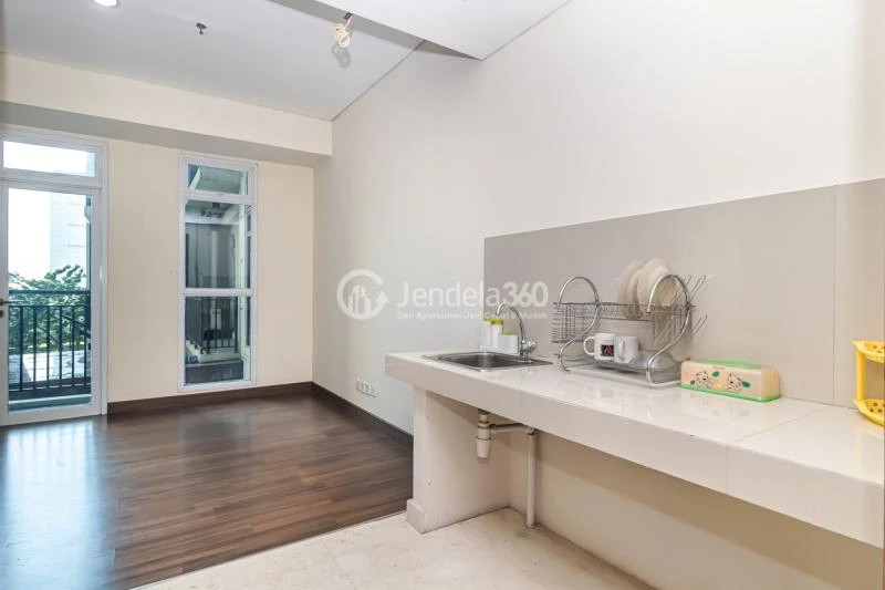Kitchen Simply Look Studio Apartment at Puri Orchard Apartment Tower Cedar Heights Studio Tower A