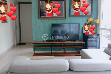 Living Room Compact 2BR Apartment Low Floor with City View at Rainbow Springs Condovillas