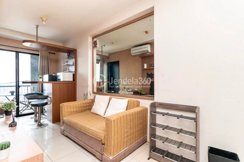 Living Room 2BR Apartment with City View at Cervino Village