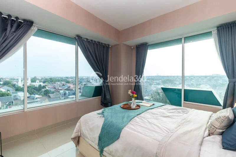Bedroom 1 2BR Apartment with  View at Grand Kamala Lagoon Apartment