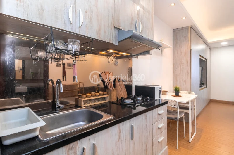 Kitchen Trendy Studio Apartment at The Crest West Vista Puri Tower The Crest
