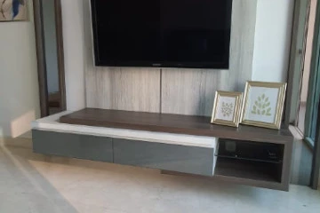 Living Room Middle Floor 3BR Apartment with Pool View at The Kensington Royal Suites