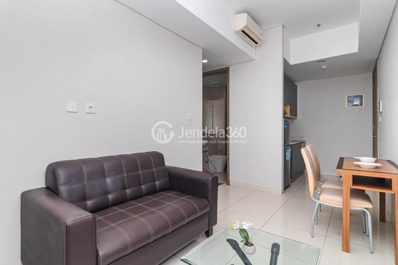 Living Room Low Floor 2BR Apartment with City View at Taman Anggrek Residence