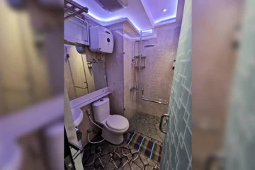 Bathroom Middle Floor 2BR Apartment with Jalan Asia Afrika View at Grand Asia Afrika Residence