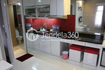 Kitchen Elegant 1BR Apartment Low Floor with City View at MT Haryono Residence