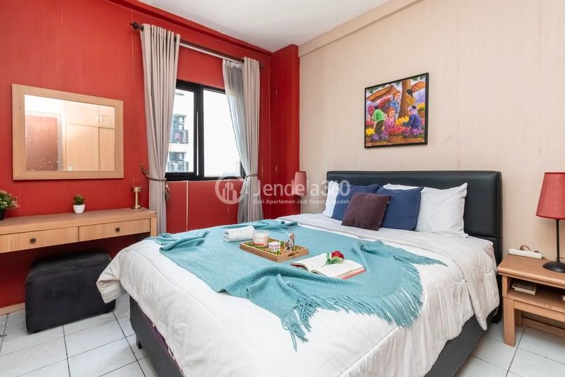 Bedroom 1 High Floor 2BR Apartment with City View at Kebagusan City Apartment