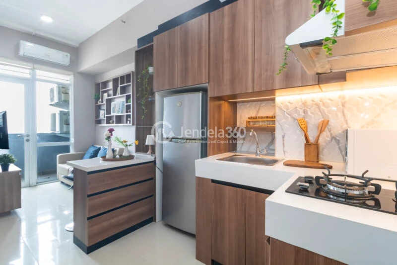 Kitchen Fancy 1BR Apartment at Vasanta Innopark Apartment Low Floor