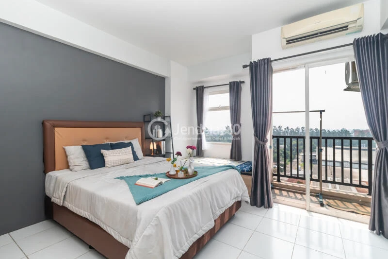 Bedroom Low Floor Studio Apartment with Exoctic Swimming Pool at Kota Ayodhya Apartment
