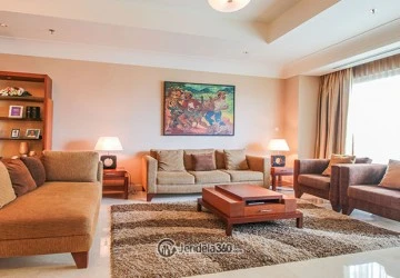 Living Room 3BR Apartment with City View (Utara) View at Pakubuwono Residence