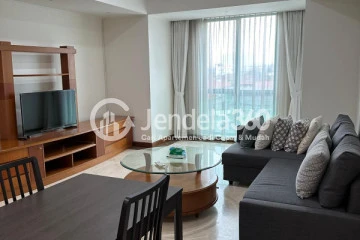 Living Room Trendy 1BR Apartment Low Floor with  View at Casablanca Apartment