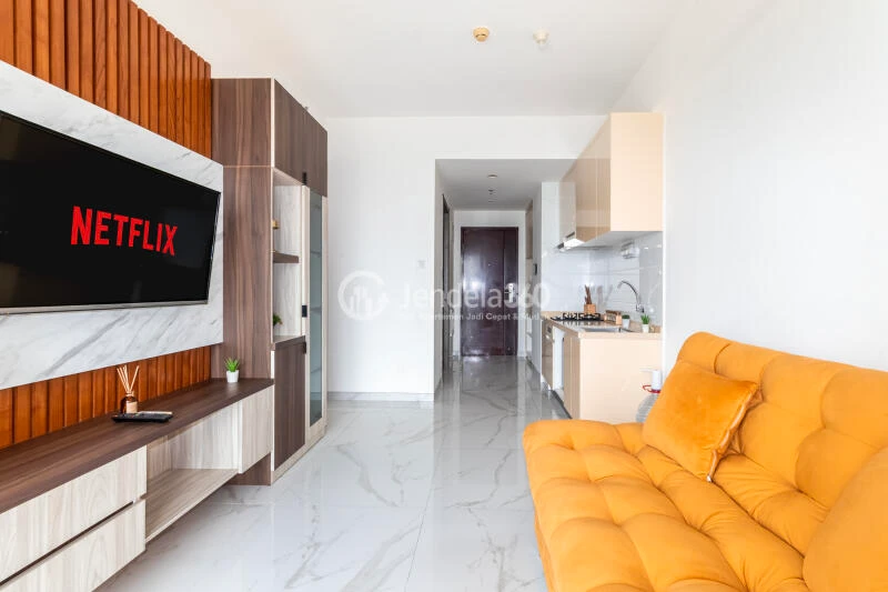Living Room 2BR Sky House BSD Apartment at Low Floor