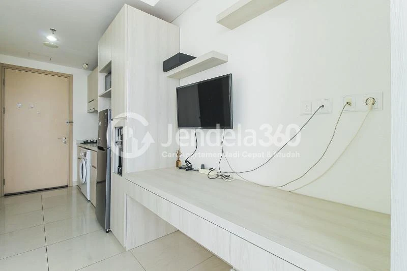Bedroom Furnished Studio Apartment with City View at Sedayu City Apartment