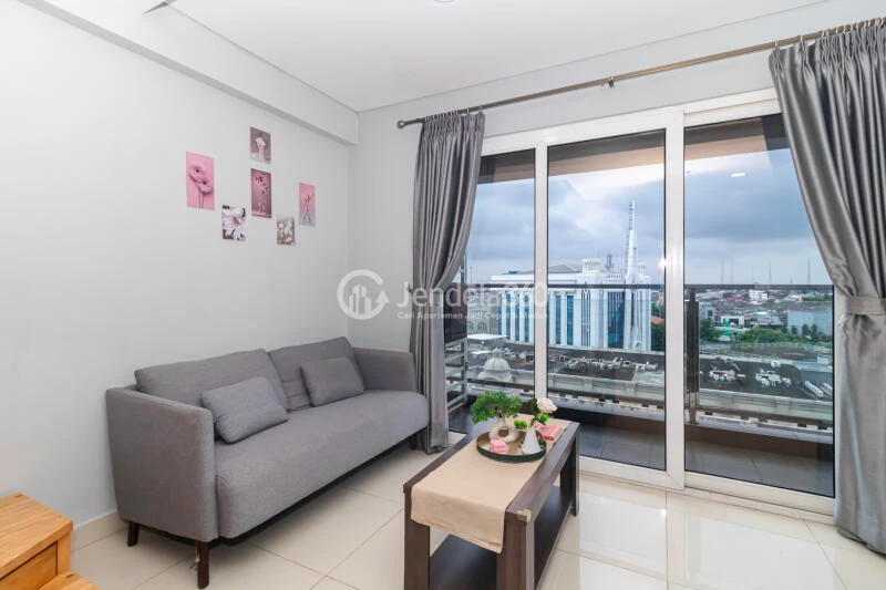 Living Room Maqna Residence 2BR Fully Furnished