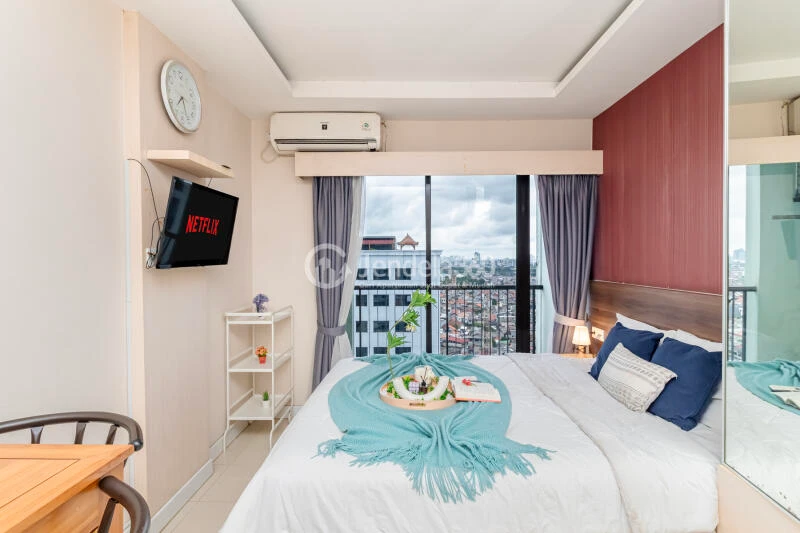 Bedroom Middle Floor Studio Apartment with  View at Cervino Village