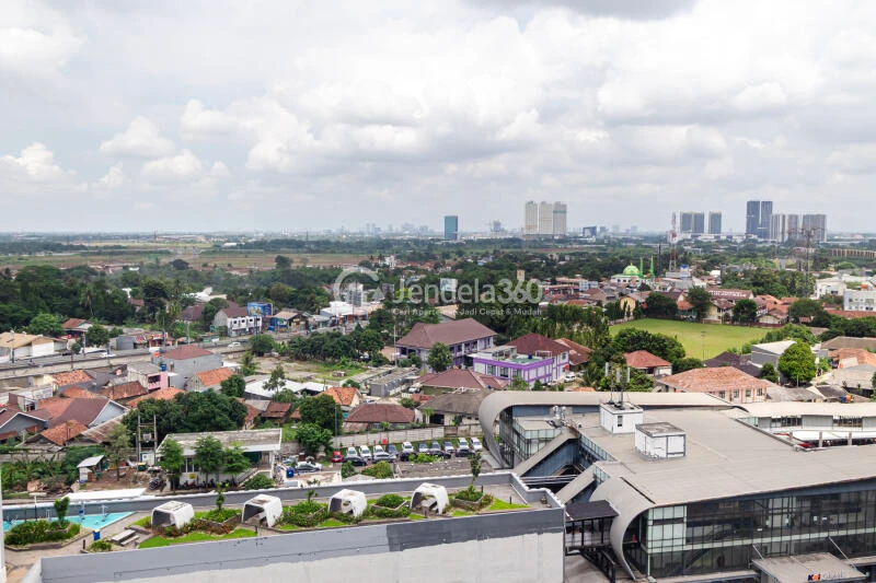 Balcony Modern 2BR Apartment Middle Floor with City View at Serpong Garden Apartment
