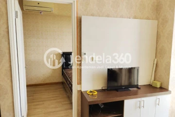 Living Room Strategic Location 1BR Apartment Middle Floor with City View at Silkwood Residence